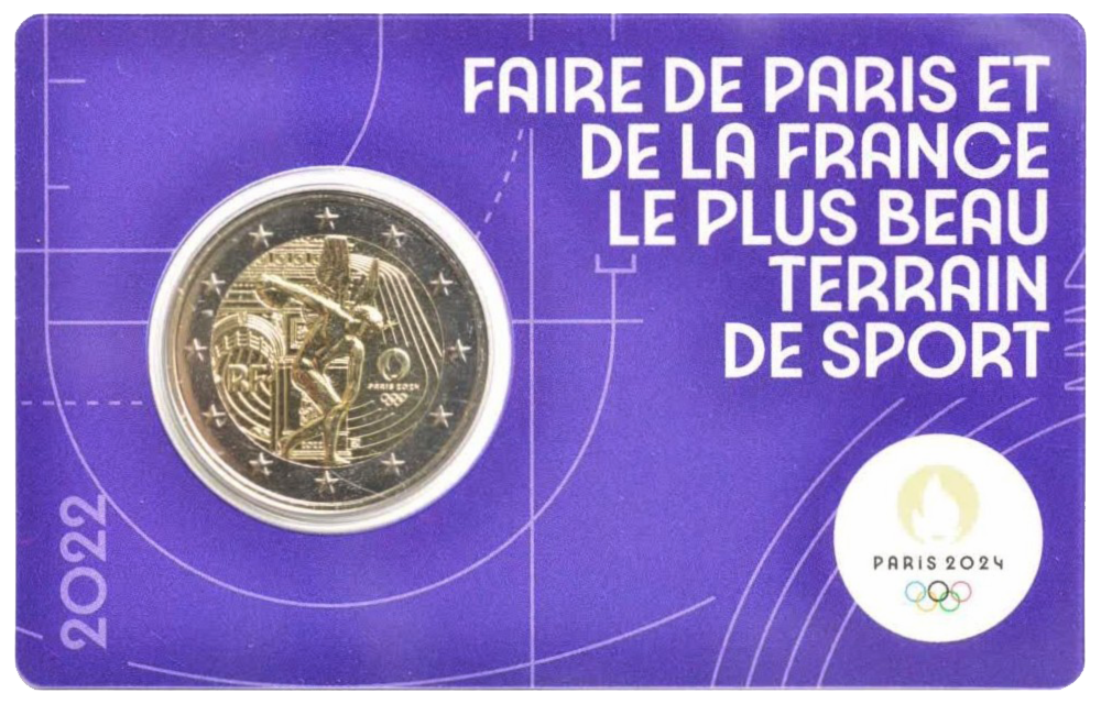 Otra imagen de 2 euros conmemorativa Juegos Olímpicos de Verano París 2024 - Lanzamiento de disco